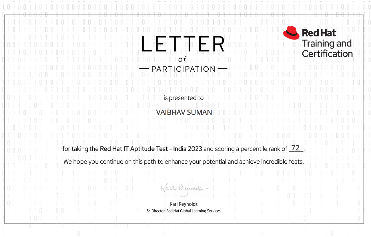 Red Hat Certificate
